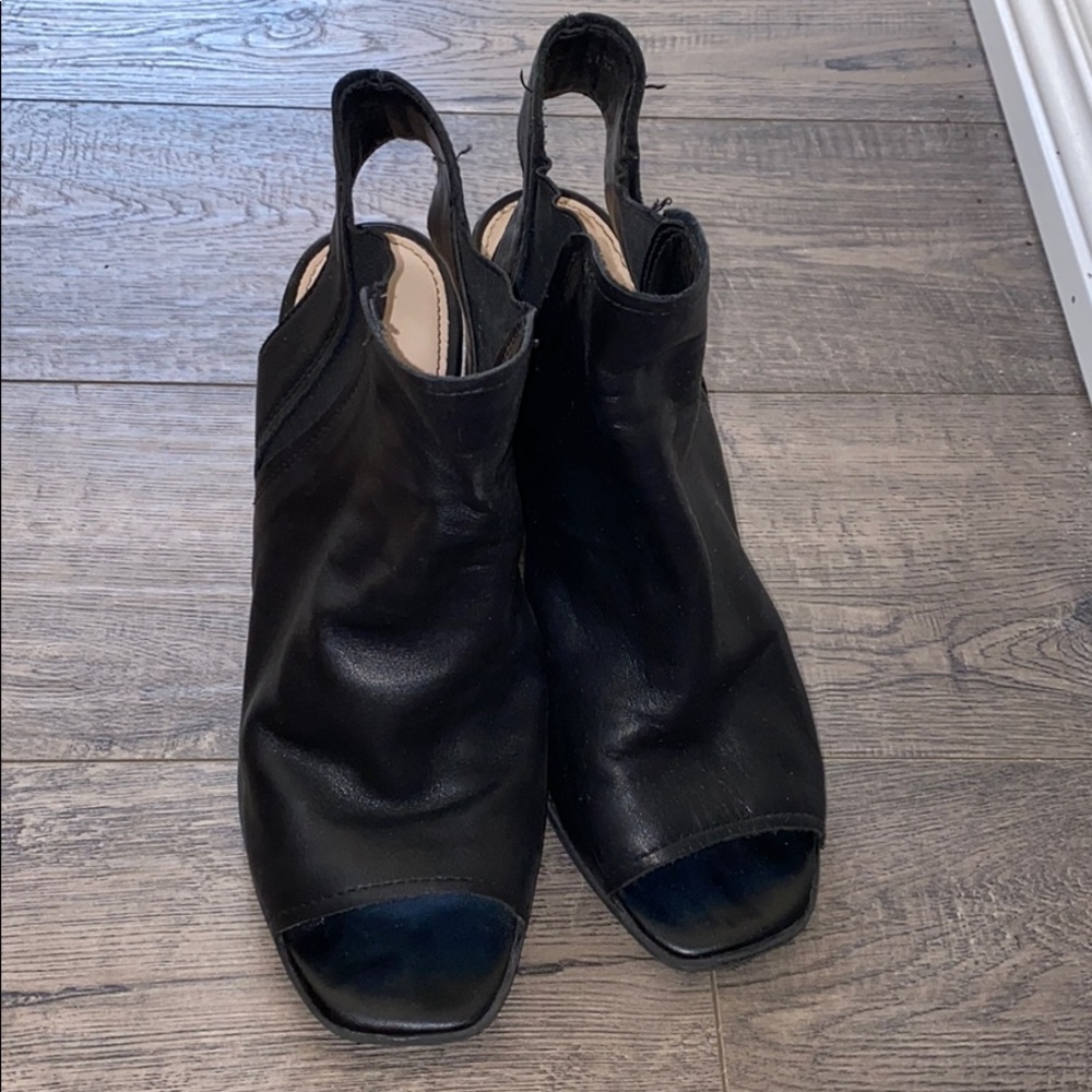 Open toe ankle booties
